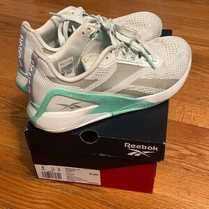 Reebok Mint and White Training Sneakers